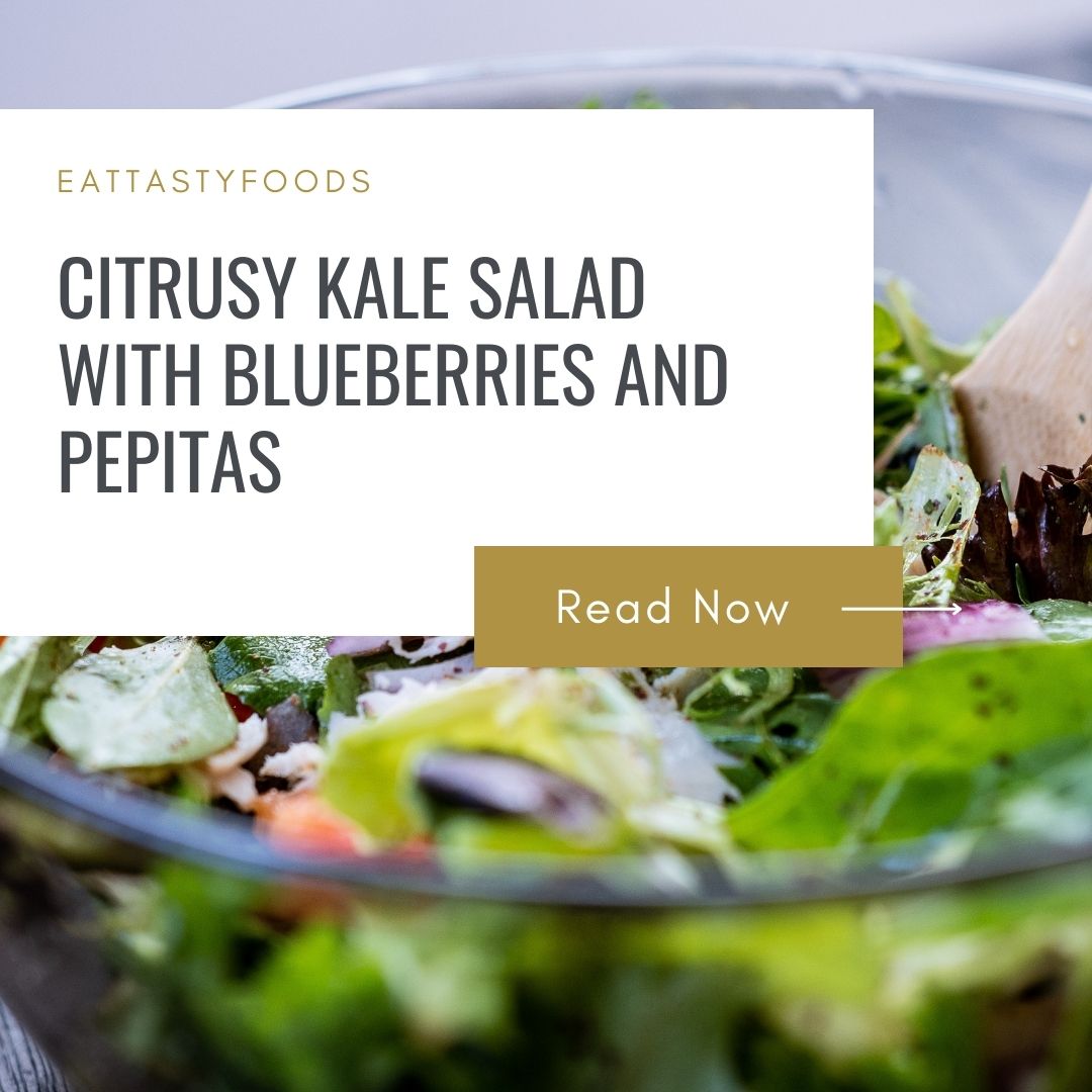 CITRUSY KALE SALAD WITH BLUEBERRIES AND PEPITAS